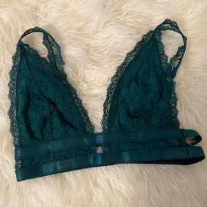 Free People strappy lace bralette.